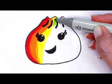 How to Draw rainbow Dumpling Squishy Toy 🌈🥟 Easy & Cute Art!