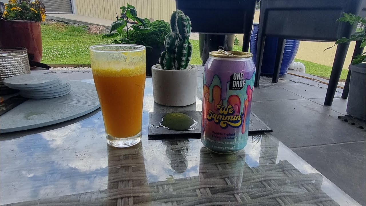One drop Brewing 'We Jammin' Double Fruited Smoothie Sour.  Oh my lord.