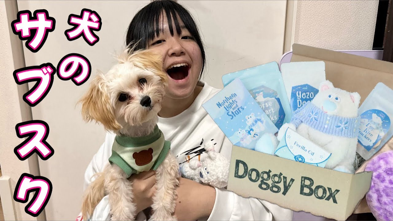 Latte the puppy is super excited about his first subscription! We