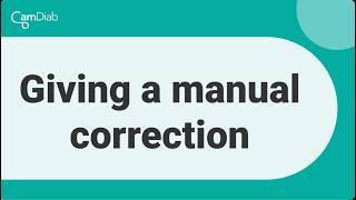 Giving a manual correction - YpsoPump users (EN)