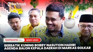 Berbatik Kuning Bobby Nasution Hadiri Agenda Balon Kepala Daerah Partai Golkar