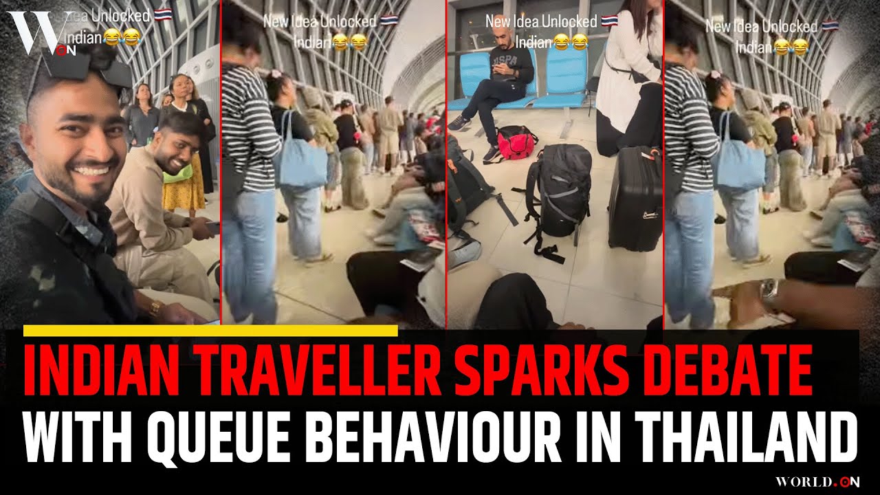 Indian Traveller Sparks Debate Over Queue Behaviour in Thailand | Viral Video