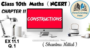 Class 10th Maths | Chapter 11 | Ex 11.1 sum 1