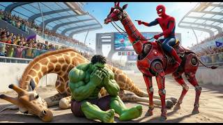 🕷🦒 SPIDERMAN Takes The Win In The Wild Giraffe Racing Championship screenshot 3