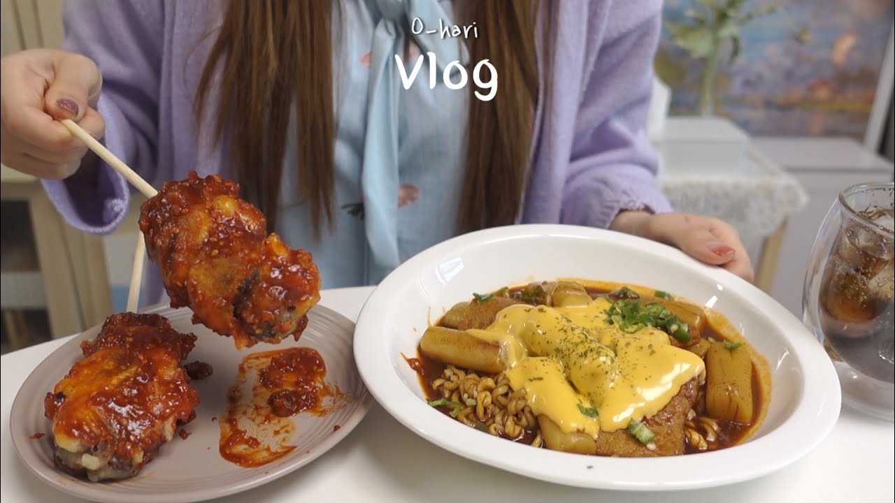 ENG) vlog🧆추억의 순대꼬치와 짜장불닭떡볶이 🍱처음 만들어 본 전복솥밥과 벚꽃계란말이, 페스츄리생지로 사과파이 만드는 일상, 소고기무국, 대파닭꼬치구이, 쪽파크림치즈베이글