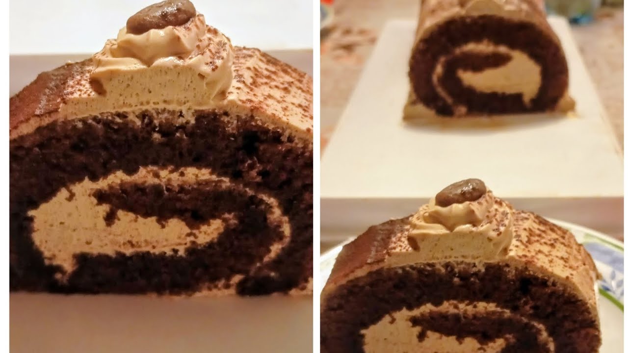 28.02.2026👍 DELICIOASA RULADĂ CU BLAT DE CACAO  SI CREMA DE CAFEA👍🤪