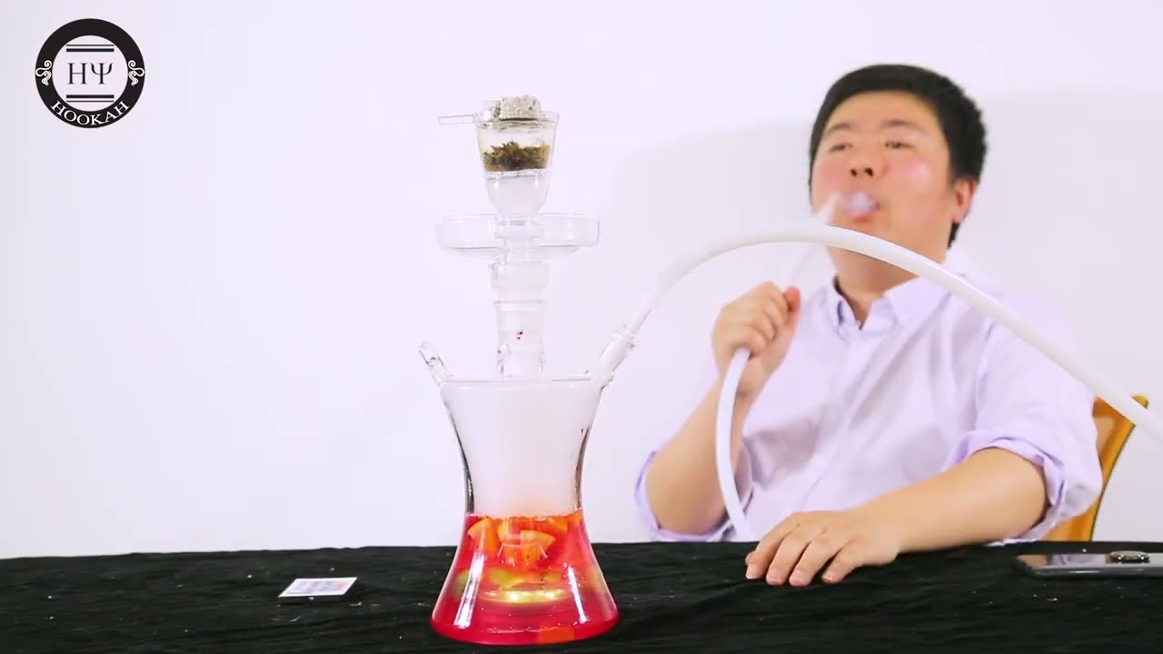 Medium -sized Fruit LED Glass Hookah HY-B01 From HEHUI GLASS