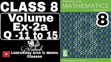 Volume and surface area Class 8 maths Ex-2a | Mensuration | Essential ICSE mathematics for class 8