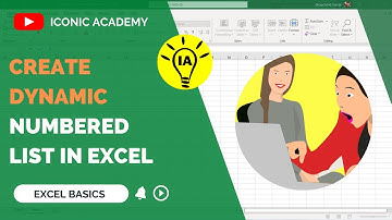 Dynamic Numbered List in Excel || ICONIC ACADEMY