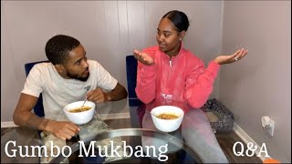 Gumbo Mukbang | Q&A opening up about our relationship and parenthood