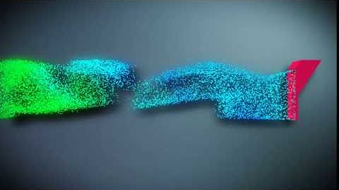 Blender Particle flow with color changing