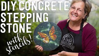 Tips for Painting Concrete Stepping Stones | Paint Beautiful Butterflies with Stencils