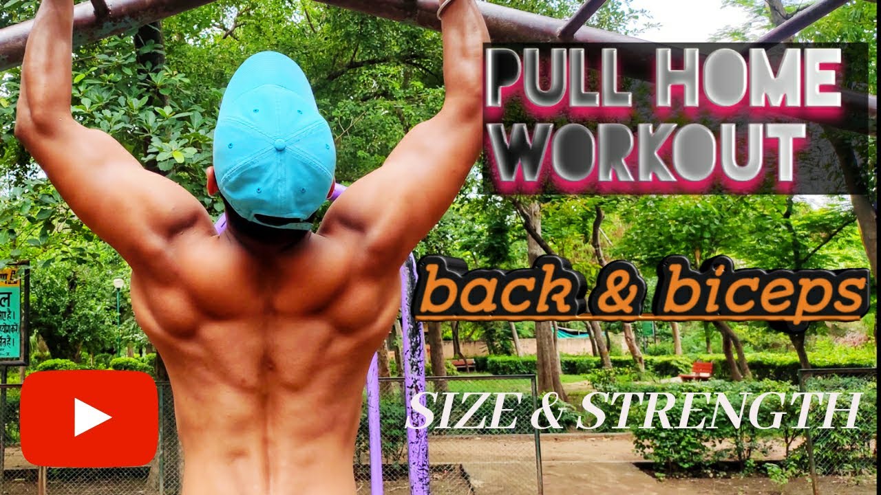 Back & Biceps (pull) workout at home | no equipment | build muscle ...