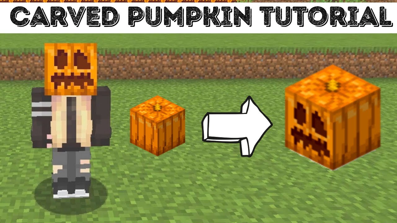 Minecraft Pumpkin Head 2020 | Carved Pumpkin Tutorial - YouTube