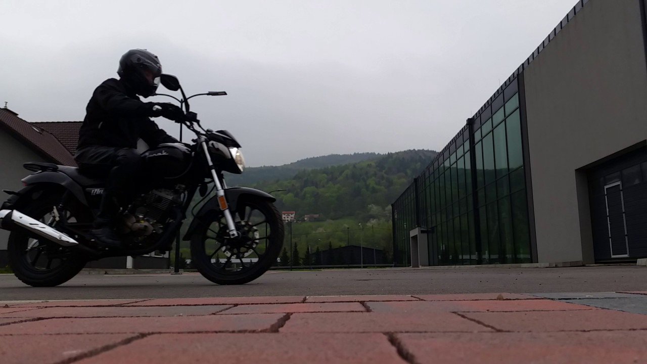 Junak 121 fl 2016 wygląd, nauka jazdy, wygląd z kierowcą 178 cm