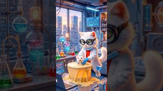 Tiny Mouse Fell Into Secret Experiment😱 |funny cat | CUTEmeow| cute animalstory| cat animation