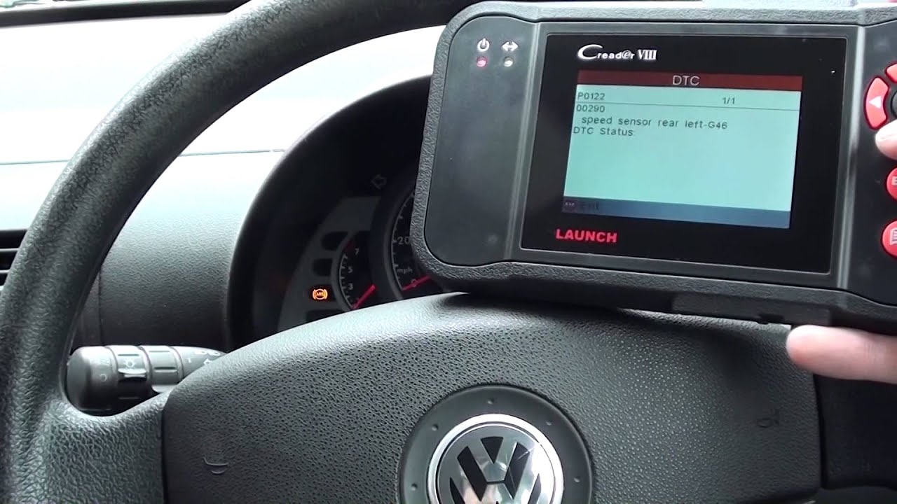 VW ABS Sensor diagnose change & reset with Launch CRP129 Vii+