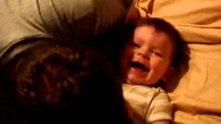Daddy tickling Ethan