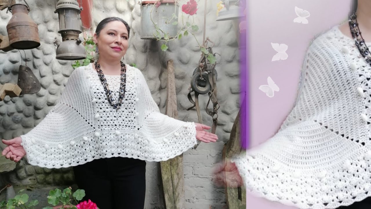 ¿Cómo tejer poncho?\ Manualidades/ Tejida a Crochet para Todas las tallas