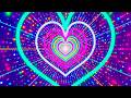 4K Neon Heart Tunnel Loop | Relaxing Neon Pixel Animation | 4K Live Wallpaper (2 Hour Loop)