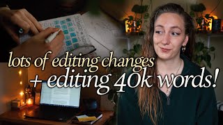 editing 40k words, my editing strategy, and current draft changes | writing vlog