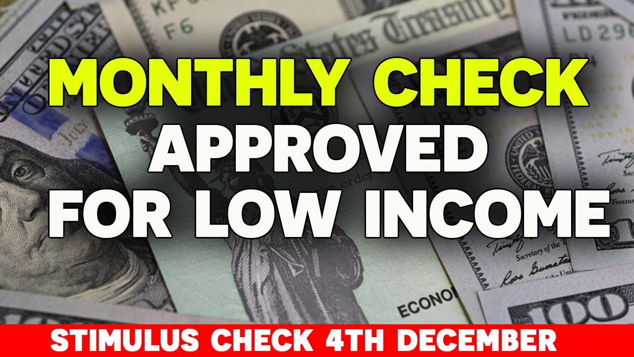 4 stimulus check update Monthly Check Approved for Low YouTube