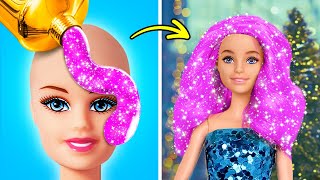 Barbie se Prepara para la Fiesta de Navidad 🎄 Ropa DIY para Muñecas