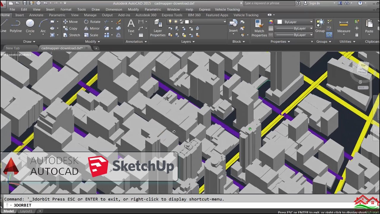 طريقة الحصول على مخططات بصيغة Autocad  و Sketchup لأي منطقة بالعالم (2d and 3d buildings)