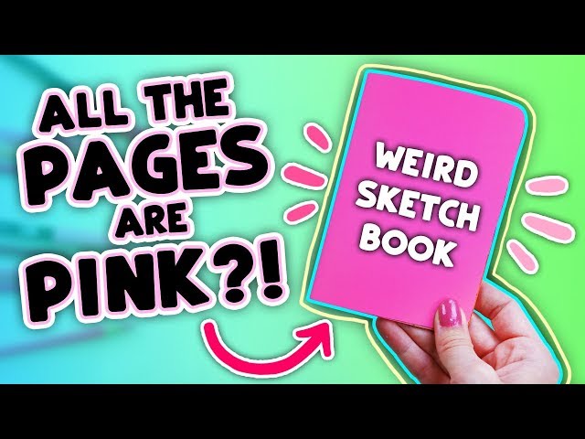 DRAWING IN A SOLID PINK SKETCHBOOK?! // Every page is LITERALLY