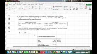[MAT 209 Mac] Lesson 16.3 Hypothesis test with two small sample with equal variance using data
