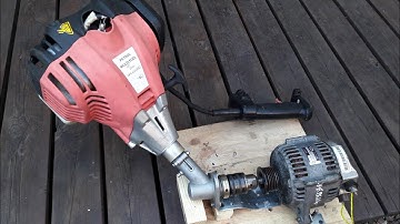 How to make Primitiwe chainsaw mini generator 12volt alternator weedeater