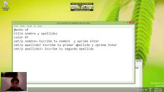 Ejercicio 2 (Muestra tu nombre y apellidos) MS-DOS
