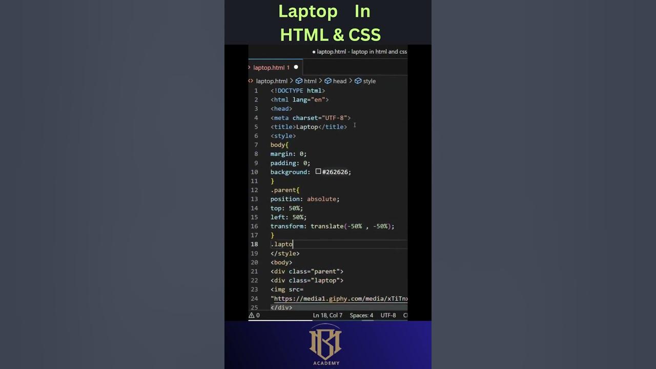 Laptop In HTML & CSS #shortsyoutube #laptops - YouTube