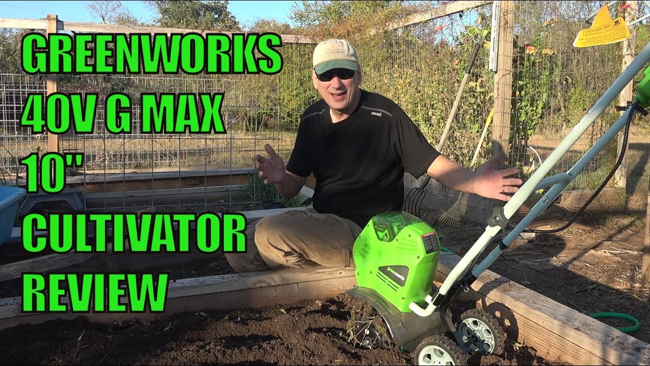 Greenworks 40V Lithium G Max 10 Cultivator Review #greenworks 