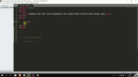 Membuat Kode HTML Untuk Menampilkan Teks Dalam Format Tertentu Pada Halaman Web