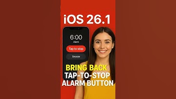 iOS 26.1: Bring Back the Tap-to-Stop Alarm Button