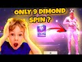ONLY 9 DIMOND SPIN 😱😱 1 Crystal ⚡⚡ FADED WHEEL |FREEFIRE NEW  EVENT 😄