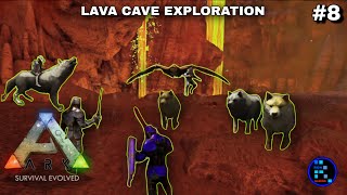 ARK: The Island Map #8 | Exploring First Lava Cave With Wolf