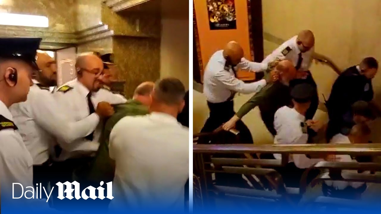 Moment Harrods security manhandle photographer during Just Stop Oil chaos