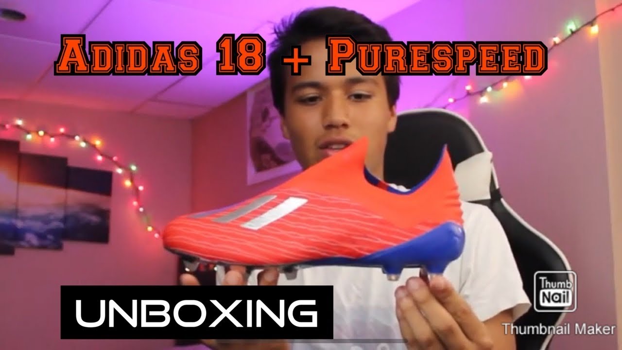 Unboxing of the Adidas 18+ Purespeed Soccer Cleats YouTube