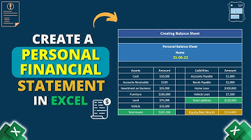 Make Personal Financial Statement in Excel