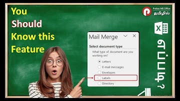 Create Mass Labels using Mail Merge along with Excel | Prabas MS Office