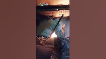 Steelmaking furnace temperature measure & sample robot #steelmaking #melting #steel #robot #billet