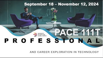 UMGC PACE 111T Welcome Video Fall 2024