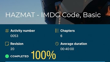 cbt #53 HAZMAT -IMDG CODE BASIC ASSESSMENT  rev. 20