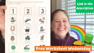 🍀 Free Worksheet Wednesday: St. Patrick's Day Syllable Sorting