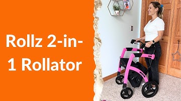 Rollz 2-in-1 Rollator Transport Chair: Adaptive Rollator - MS Exercise