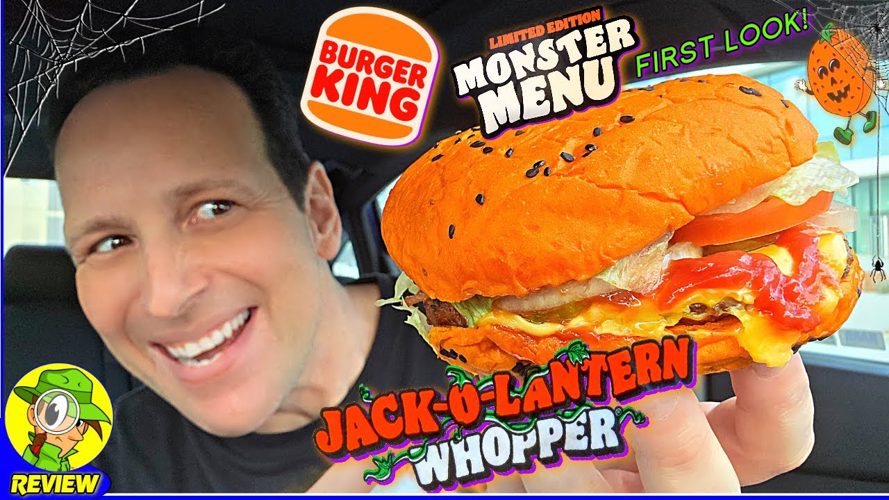 Burger King® Jack-O-Lantern Whopper® Review 🍔👑🎃 Monster Menu First Look ...