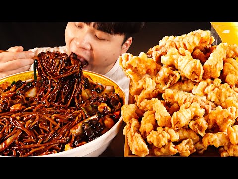 윤기 좔좔 흐르는 차돌쟁반짜장과 바삭한 탕수육 먹방~!! 리얼사운드 ASMR Mukbang(Eating Show)