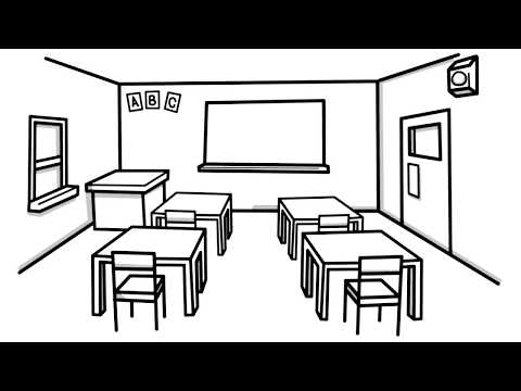 How To Draw A Class Room For Kids Youtube